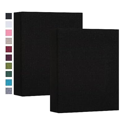 Mublalbum Small Photo Album 4x6 Photos 2 Pack Linen Cover Mini Brag Book Photo Album Each Small Album Holds 52 Vertical 4x6 Photos for Artwork Postcards or Picture Storage (Black)