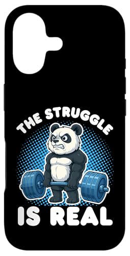 Panda The Struggle Is Real EGCgteBOW ʔ X}zP[X iPhone 17 p