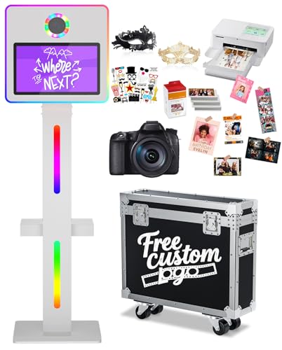 DSLR Photo Booth with Camera & Printer,Mirror Photo Booth with 15.6