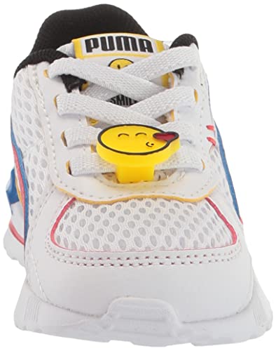 Puma Graviton Sneaker, White-High Risk Red-Vibrant Yellow-Royal Blue, 11 US Unisex Little Kid2