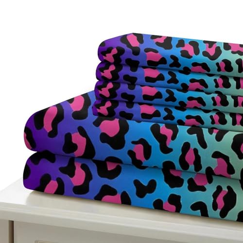 Housse de couette microfibre léopard 135x200 parure lit 3D doux - 7