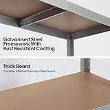 Panana 5-Tier Metal Storage Shelving Unit, Heavy Duty Garage Racking, 180x90x40cm, Black/Blue/Silver, Adjustable Utility Shelves for Warehouse, Kitchen, Workshop, Office (Silver) - Image 6