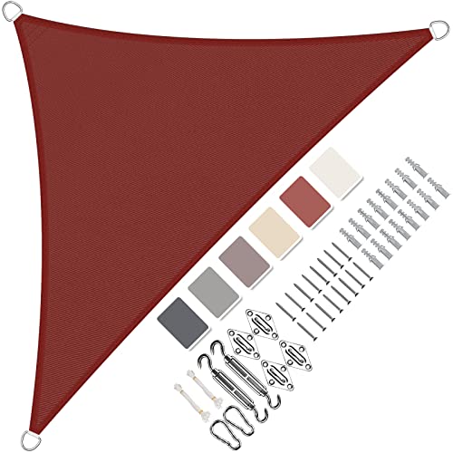 Aiyaoo Sonnensegel Wasserdicht Rechteckig, Viele Längen und Breiten Zur Auswahl, mit Befestigungs Kit PES Polyester, Sonnenschutz 95% UV Schutz, Reißfest Wetterfest für Terrasse Garten, Anthrazit
