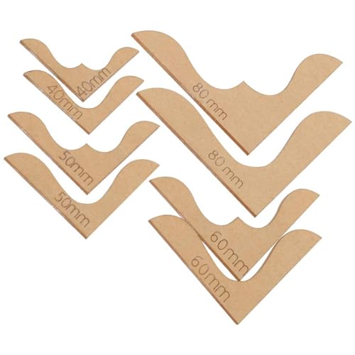 Acrylic Wallet Corner Template Set, 8 Pieces in 4 Sizes from 1.6 to 3.1 Inches, DIY Leather Craft Tool