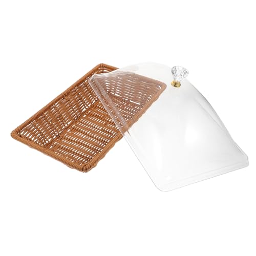 COLLBATH Bread Basket Dessert Plate Storage Baskets Coffee Table Tray Trays Woven Storage Basket Fruit Basket for Kitchen Desktop Storage Basket Woven Basket Woven Dessert Storage Basket Pp