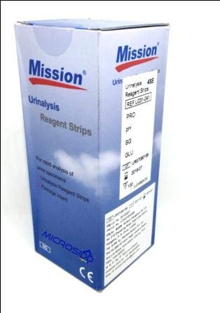 Mission Urine Test Strips Protien Glucose SG Ph 4 parameters