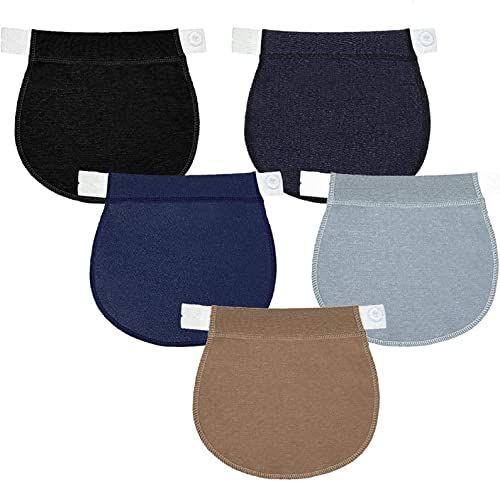 Aetherize 5 Piezas Extensor de Pantalones de Maternidad Pretina de Embarazo Ajustable Pantalón Elástico para Mujeres Embarazo Faja de Maternidad de 8, 7 x 1, 0 Pulgadas