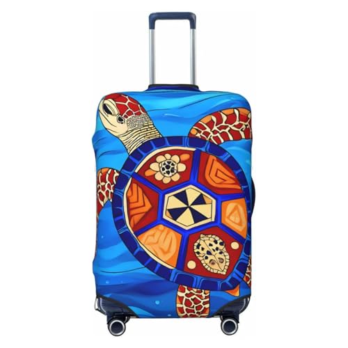Turtle Luggage Cover Elastic Washable Protector Anti-Scratch Travel Suitcase Covers With Concealed Zipper For 18-32 Inch Luggage Small