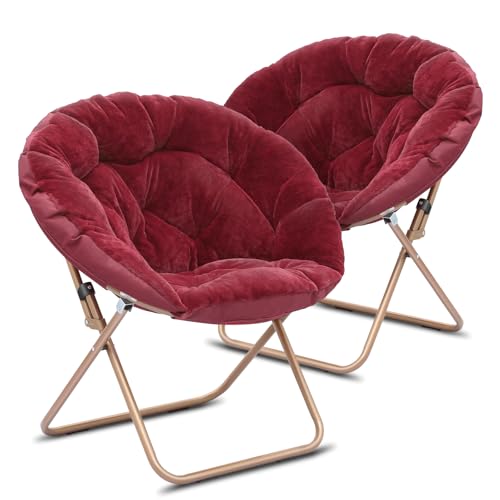 SFIHOME Cozy Saucer Chair, Living Room Chair, Faux Fur Soft