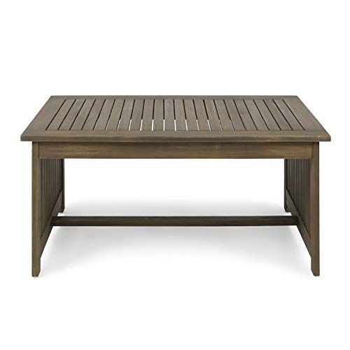 Christopher Knight Home Grace Outdoor Acacia Wood Coffee Table, Gray Finish #TOP7