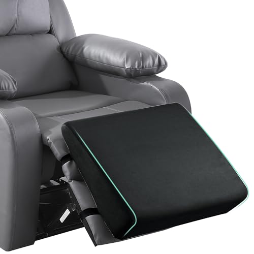 BALAPET Large Recliner Leg Pillow, Memory Foam Recliner Cushion Wedge Shape Recliner Footrest Extender,Leg、Back and Lumbar Support Pillow with Adjustable Elastic Straps(Black)