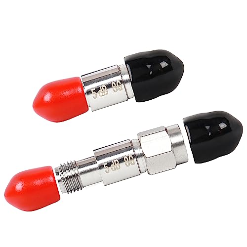 XRDS -RF Atenuador RF coaxial SMA macho para SMA fêmea, CC para 8 GHz, 50Ohm, 2W, atenuador constant