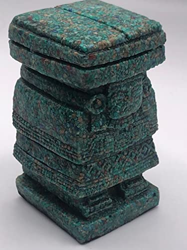 2.3" Green Malachite Ground Stone Maya Aztec God Of Water Handmade Figurine Of Chalchihuitlicue Teotihuacan Decor Mexico Artisian Mythology #TOP4
