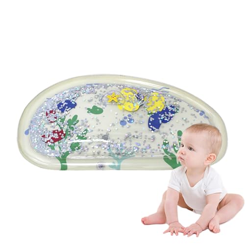 Liakyunf Alfombrilla De Agua para Tummy Time De Bebé - Alfombrilla Sensorial De Agua para Jugar para Bebés - Juguete Sensorial De Desarrollo Y Aprendizaje Divertido para Cuna Hogar Playa Pascua
