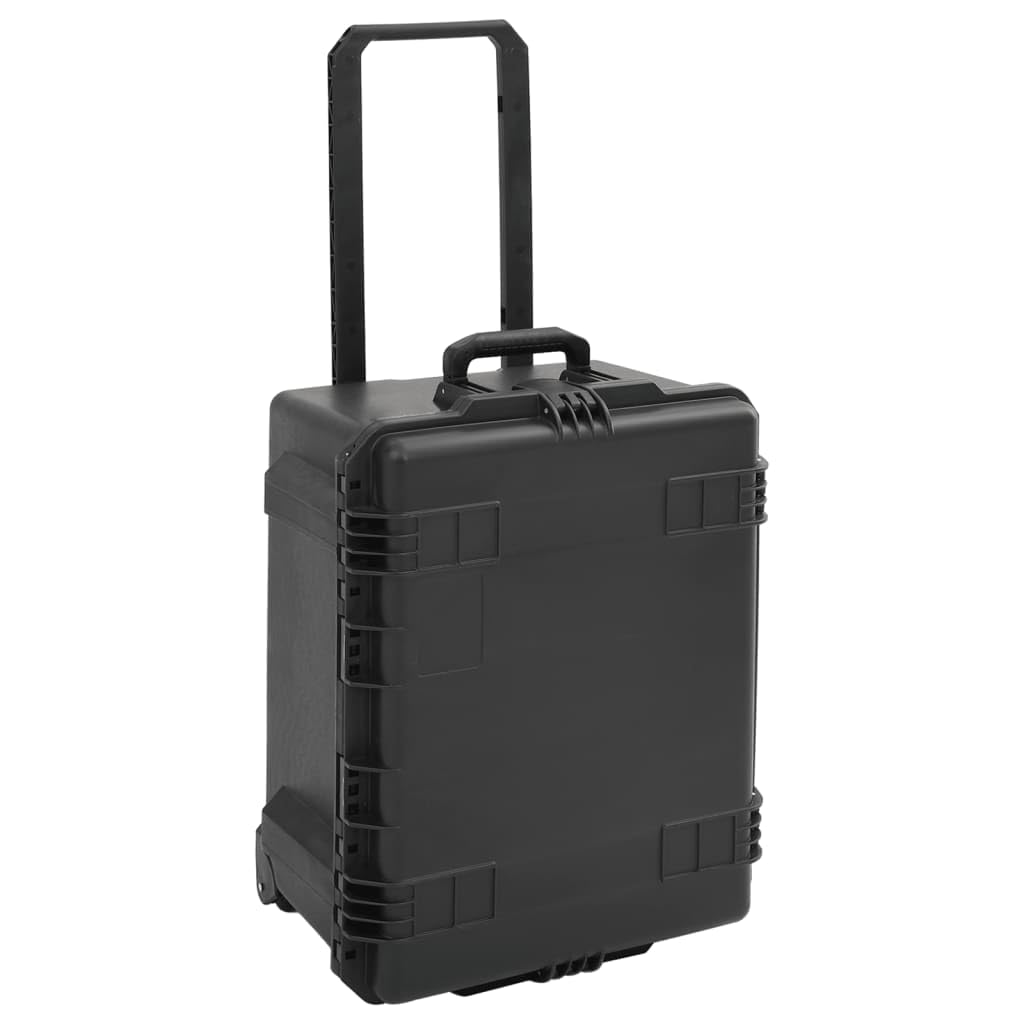Tomostar Fotokoffer, Hartschalenkoffer für den Außenbereich, Transportkoffer, Schutztasche, tragbar, Schwarz, 62,5 x 49,5 x 37 cm, PP
