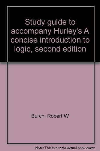 Study guide to accompany Hurley's A concise int... 0534038689 Book Cover