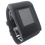 Bnad Cover For Fitbit Surge Fitness Superwatch Slim Designer Sleeve - Band Cover (Black)