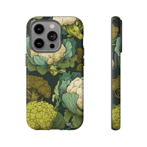 Coque brocoli chou-fleur rigide mate iPhone 14 Pro vert antichoc