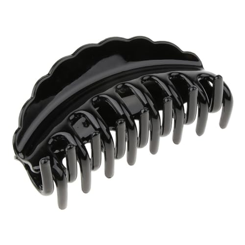 Pinza para mujer grande ideal para peinados de oficina o gimnasio broche banana negro resistente 2