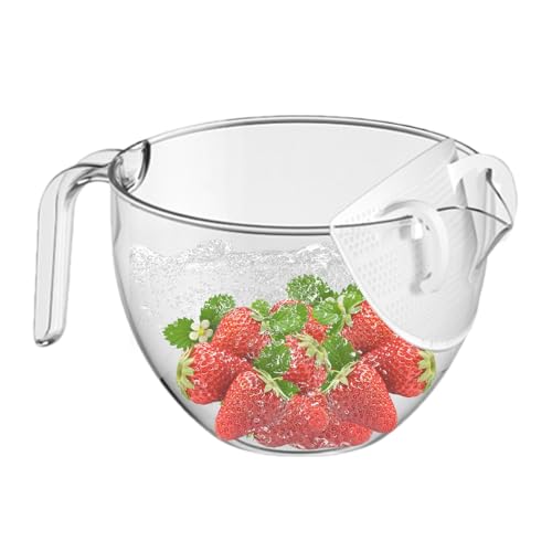 Bol Para Lavar Arroz,Cesta Filtro Con Drenajes Laterales | Colador de Cocina para Alimentos - Para Enjuagar Y Limpiar Frutas, Verduras, Legumbres, Pasta Y Alimentos En El Fregadero