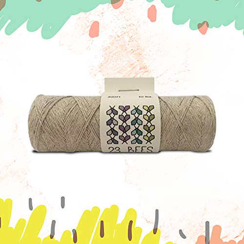 100% Organic Hemp Cord, Twine, String For Jewelry, Beading, Macrame, Crafts, 23 Bees (10 Lb.) #TOP1