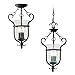 Sea Gull Lighting 5101-07 Manor House Collection Three-Light Pendant, Weathered Iron Finish with Clear Seeded Glass