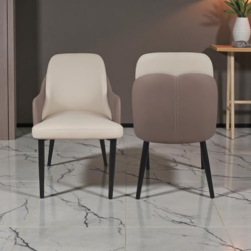 Image of The Attic Nova Elite 6 Chair Dining Set,Light Brown & Cream,Titanium & Cream,180 Cms