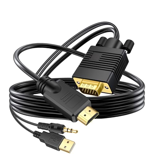 Câble VGA vers HDMI de 18,3 m conversion active avec audio pour projecteur - 2