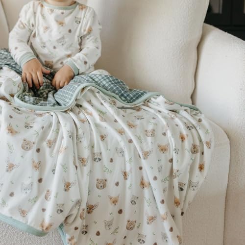 Image of Copper Pearl Jumbo 3-Layer Baby Blanket: Soft Baby Quilts for Boys and Girls | Breathable, Cozy, Toddler Blanket | Baby Quilt for Newborns | 46x46 Premium Polyester /Rayon | Wilder