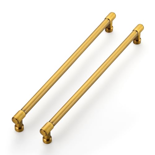 Image of Ravinte Brushed Brass Kitchen Pulls Cabinet Handles 10 Inch 10 Pack