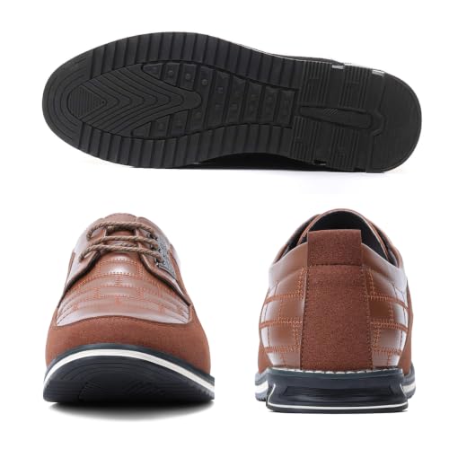 Image of Mens Dress Shoes Casual Business Oxford Derby Orthopedic Leather Shoes Simple Lace-up Walk Loafers Flats Shoes for Men