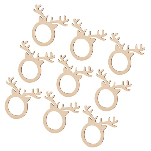 STOBAZA 30 Stück Teiliges Holz Serviettenringe mit Rentier geweih...