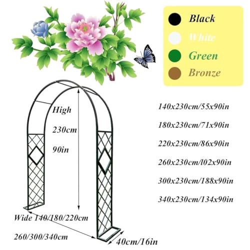 Arche de jardin en métal robuste support de rosier haut de gamme