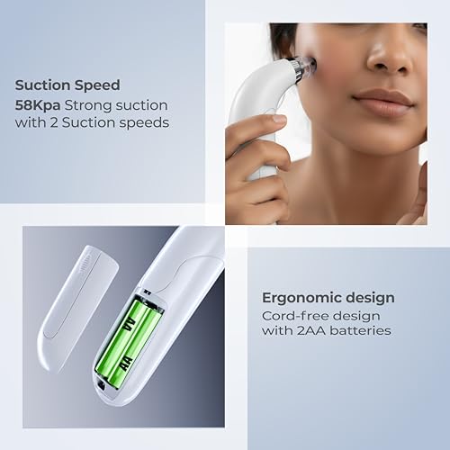 Image of Lifelong Blackhead Remover with Attachments, Acne Pore Cleaner, Vacuum Blackhead Remover Kit,Skin Cleaner, Pimple Removal Tool, Acne Removal Tool (LLPCW207, White)