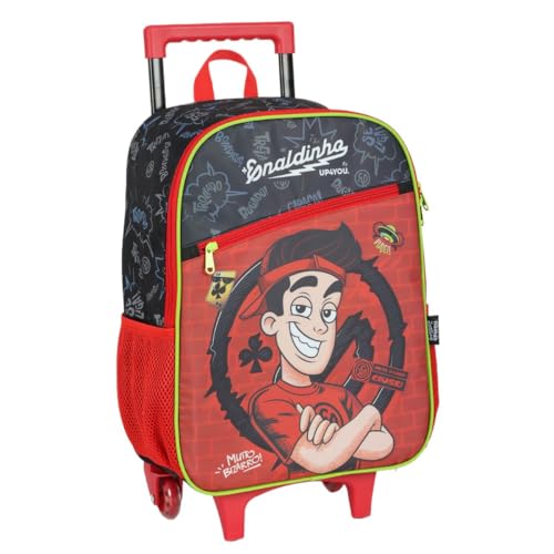 Mochila com Rodinhas Enaldinho Infantil Escolar Passeio Viagem