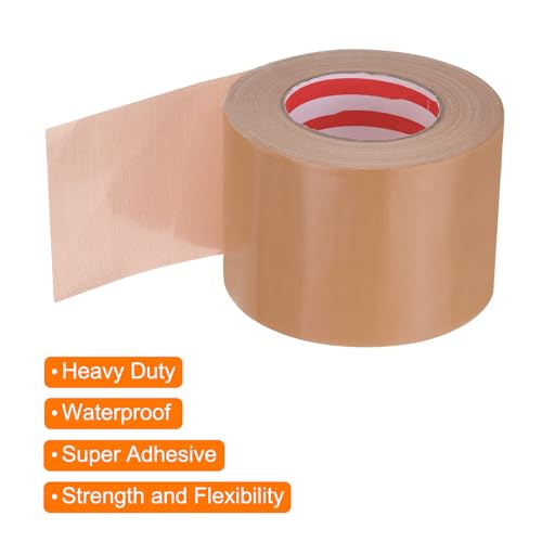 Image of uxcell Heavy Duty Duct Tape, 4 Inch x 55 Yard Waterproof Flexible Hand Tear Strong Adhesive Duct Tapes for Crafts DIY, Fixing, Repairs, Brown