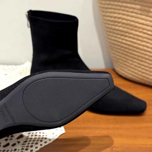 Bottines plates à bout pointu avec coupe stretch facile à enfiler - 4