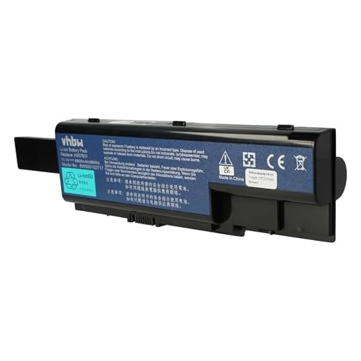 vhbw 1x Akku kompatibel mit Acer Aspire AS5520-5908, 8930G, 8935G, 8940G, 8935, 8942G, AS5720-4230 Notebook (8800 mAh, 11,1 V, Li-Ion)