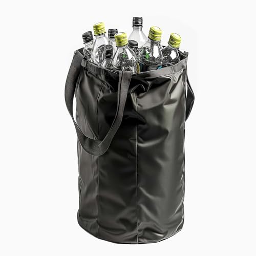Image of Removeable Reusable Inner Bag for 26 Gallon 100L Recycle Bin Made from recycled plastic bottles, environmentally friendly and sturdy, for recycling Bottle Can Glass Waste Plastice Stickers, Black