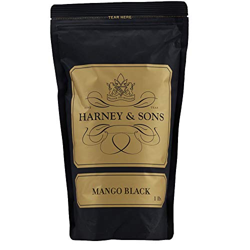 Image of Harney & Sons Mango Loose Leaf Black Tea, 16 oz | Loose leaf black tea with tropical mango flavor. Enjoy hot or iced. Contains caffeine.