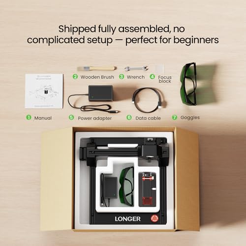 LONGER RAY5 Laser Engraver 2500mW High Precision 0.04 * 0.04mm Laser Cutter and Engraving Machine 130x130mm Working Area Mini Portable Laser Engraver for Wood Metal Acrylic Glass by Longer - Image 7