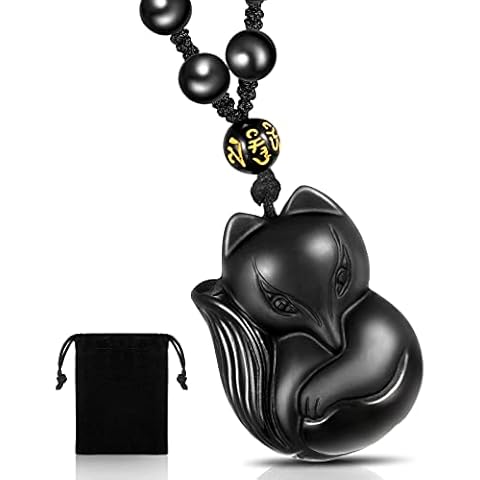 Collier de Renard en Obsidienne Yaomiao Cover