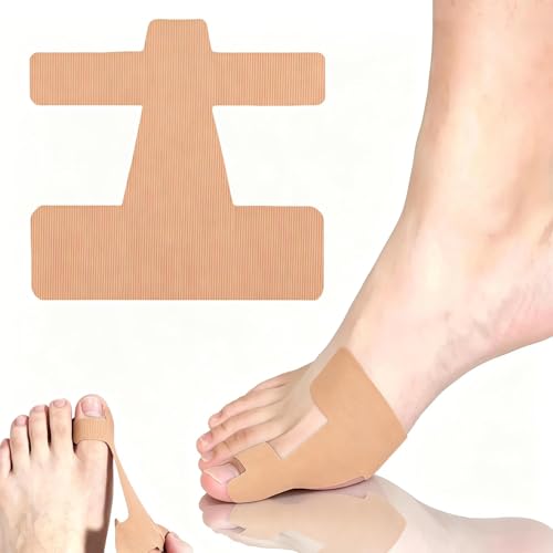 Gofomi Pre-Cut Bunion Corrector Kinesiology Tape Elastic Breathable & Hypoallergenic Latex-Free Toe Support Strips (20 Skin color)
