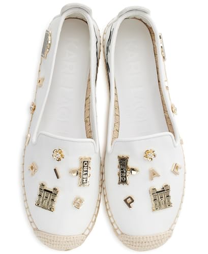 Image of Karl Lagerfeld Women's Michaela Slip on Espadrille Sandal with Pins