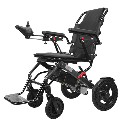 Haibinsuo Silla de ruedas eléctrica plegable ligera para adultos, motor de 500 W, rango de 12 millas, scooter de movilidad portátil con diseño antiinclinación para adultos, ancianos, personas mayores