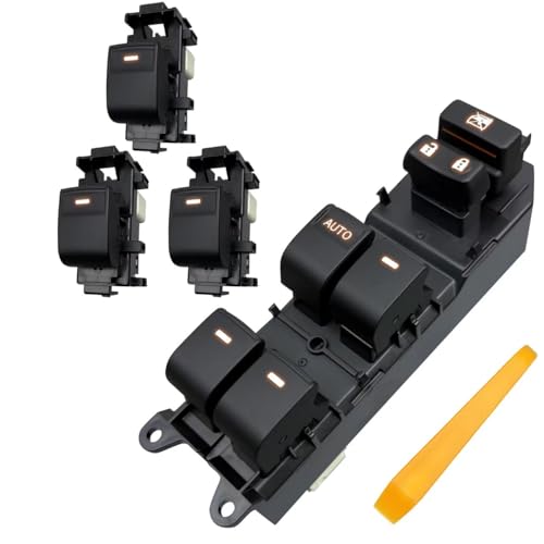 4PCS Window Switch Set, Orange Backlight, OEM Replacement w/Free Pry Tool