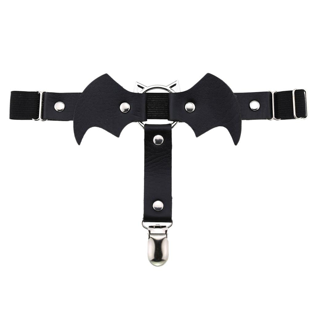 Bat Wing Garter Leg Ring Punk Harness Garter Belt Adjustable Suspender Black|Clothing, Shoes & Accessories | Womens Clothing | Intimates & Sleep | Garter Belts-image-4