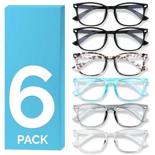 MIGSIR Blue Light Glasses 6-Pack (Clear Lens)