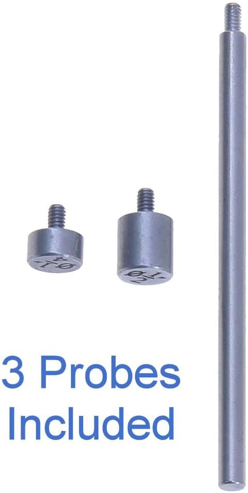 Three interchangeable probes for the depth gauge