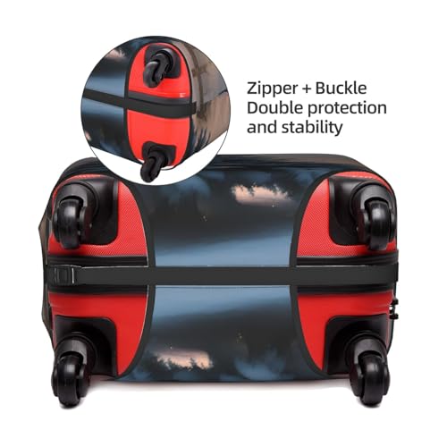 Christmas Tree Snow Tsa Approved Luggage Cover For 18-32 Inch Suitcases Scratch-Resistant Stretch Luggage Cover4